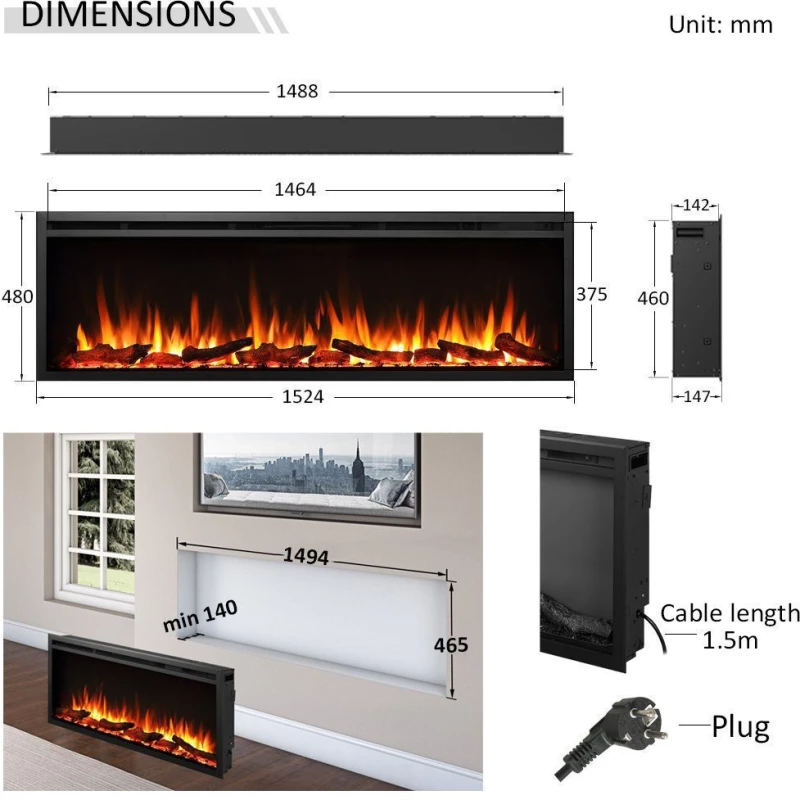Richen Insert 152 Ηλεκτρικό Τζάκι