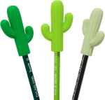 Light Green Cactus Αισθητηριακό μασώμενο παιχνίδι σιλικόνης για μολύβι, (6x4x1,4εκ)