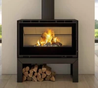 C&A Chama Salamander Cristal 98 Eνεργειακό τζάκι ξύλου Βάση με άνοιγμα