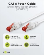 GOOBAY καλώδιο δικτύου 93507, CAT 6 S/FTP, copper, 250MHz, 3m, λευκό