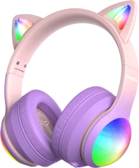 Kiddoboo Delulu Bluetooth Headphones DiscoBeats Pink