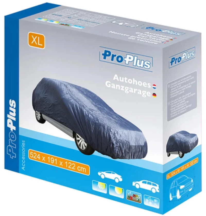 PROPLUS κουκούλα αυτοκινήτου 610159 με θήκη, XL 524x191x122cm, μπλε - 8717249109785
