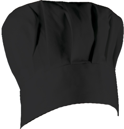 Chef 00422 Σκούφος Μαγείρων 100% βαμβάκι ρυθμιζόμενος με χρατς BLACK