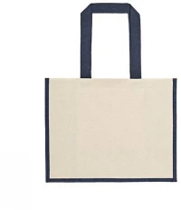 UBAG Sunset δίχρωμη τσάντα 100% Βαμβάκι 42x33x20εκ 28L NATURAL/NAVY
