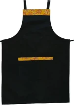 Ποδιά Λαιμού Με Εμπριμέ Λεπτομέρειες 85x65cm MARK994 BLACK FLOWER
