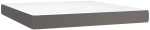 vidaXL Κρεβάτι Boxspring με Στρώμα Γκρι 160x200εκ. από Συνθετικό Δέρμα