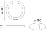 ΧΩΝΕΥΤΟ ΛΕΠΤΟ LED ΟΡΟΦΗΣ 15W CCT 6041