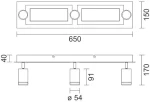 ΠΛΑΦΟΝΙΕΡΑ 13W 3000K+GU10 ΜΑΥΡΟ 6995