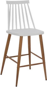 ΣΚΑΜΠΟ ΜΠΑΡ VANESSA HM9300.01 ΛΕΥΚΟ ΜΕΣΑΙΟΥ ΥΨΟΥΣ 43x45x97Υεκ.