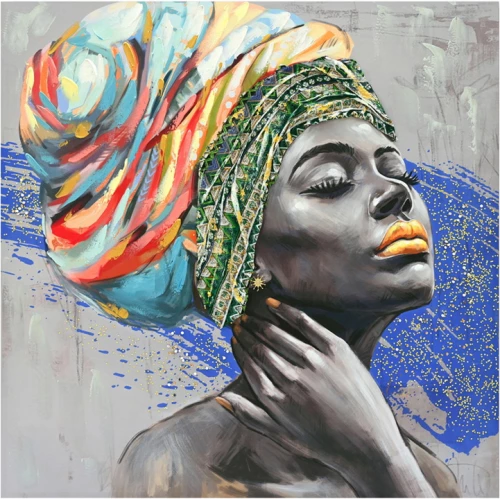 Πίνακας σε καμβά Africana 3D Inart 100x3x100εκ