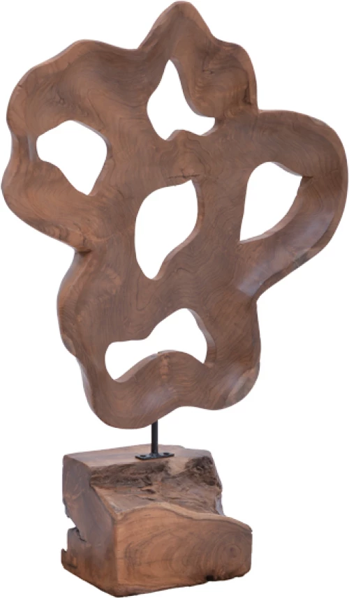 Επιτραπέζιο διακοσμητικό Strab Inart φυσικό ξύλο teak-μέταλλο 49x15x70εκ