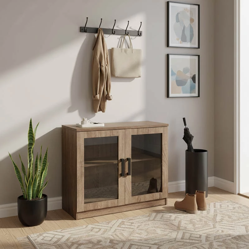 Παπουτσοθήκη-ντουλάπι Sapato pakoworld σε oak απόχρωση 80x40x80εκ