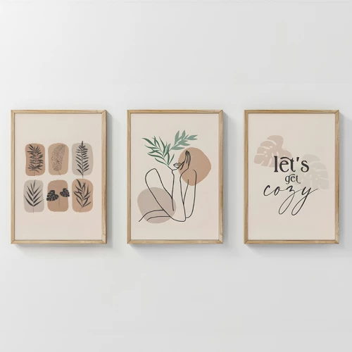 Πίνακας Xinbia pakoworld τρίπτυχος με ψηφιακή εκτύπωση και πλαίσιο 33x1.5x48εκ