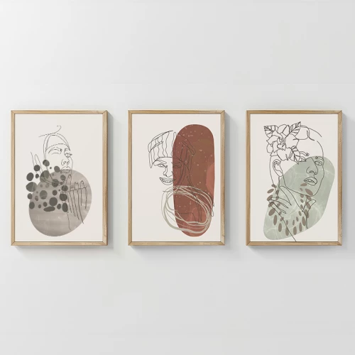 Πίνακας Aelra pakoworld τρίπτυχος με ψηφιακή εκτύπωση και πλαίσιο 33x1.5x48εκ