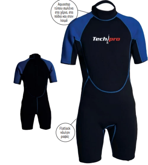 Meru 3.0 Mm Black/Blue Στολή Tech-Pro