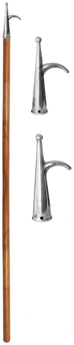 Γάντζος Inox Με Ξύλινο Κοντάρι Φ30mm - 210cm