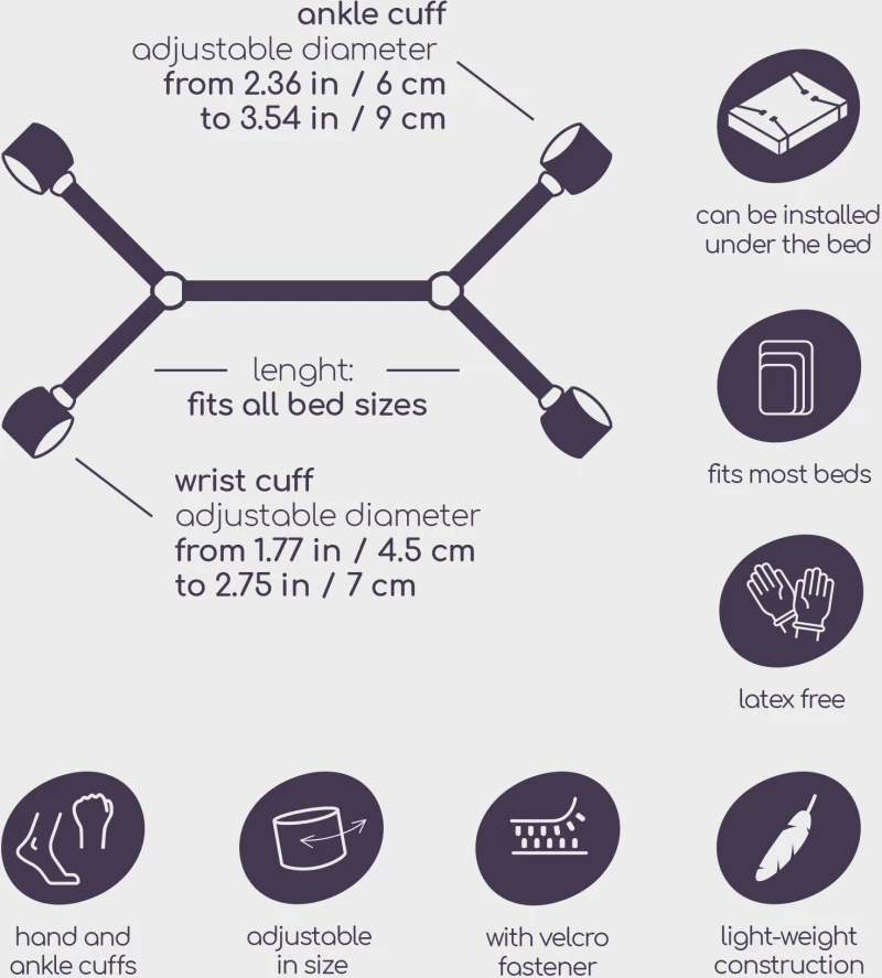 CRUSHIOUS UNIVERSAL BED RESTRAINTS