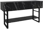 Κονσόλα Aron χρώμα μαύρο εφέ μαρμάρου 138,8x41x75,7εκ.