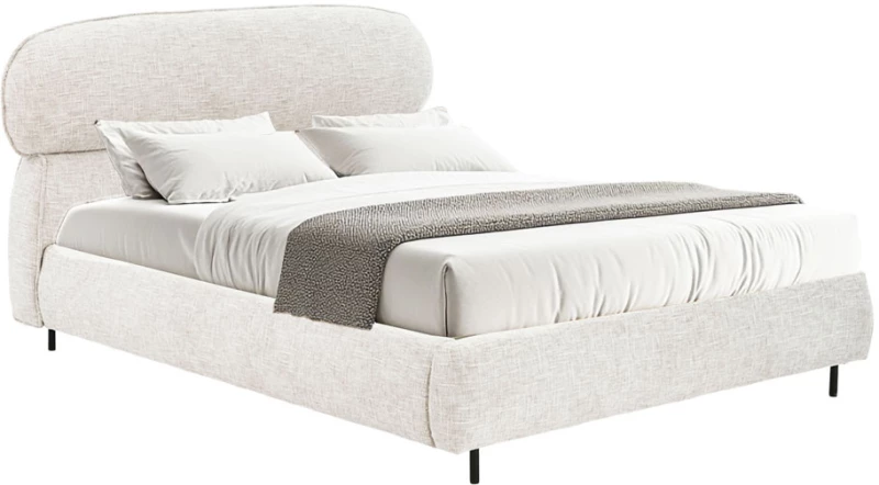SERENITE ΚΡΕΒΑΤΙ (ΓΙΑ ΣΤΡΩΜΑ 160x200cm) BEIGE 230x194x105cm
