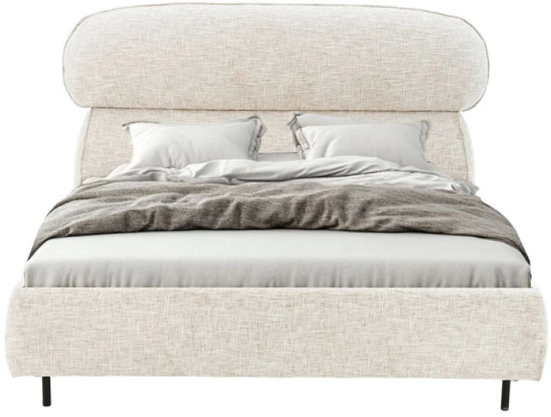 SERENITE ΚΡΕΒΑΤΙ (ΓΙΑ ΣΤΡΩΜΑ 160x200cm) BEIGE 230x194x105cm