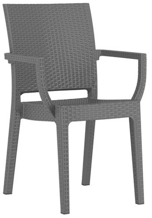 Sidney πολυθρόνα 58x62xH88(46) ΑΝΘΡΑΚΙ