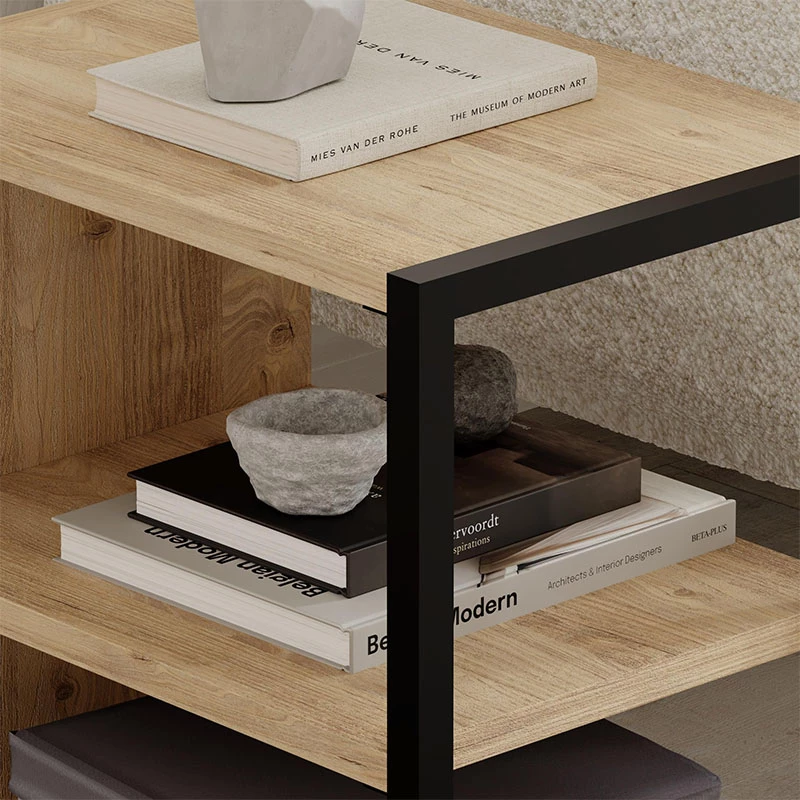 Τραπεζάκι βοηθητικό - Κομοδίνο Echo χρώμα sapphire oak 30x42x45εκ.