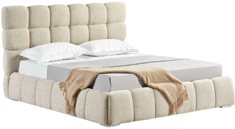 PUFFY ΚΡΕΒΑΤΙ (ΓΙΑ ΣΤΡΩΜΑ 160x200cm) BEIGE 228x188x120
