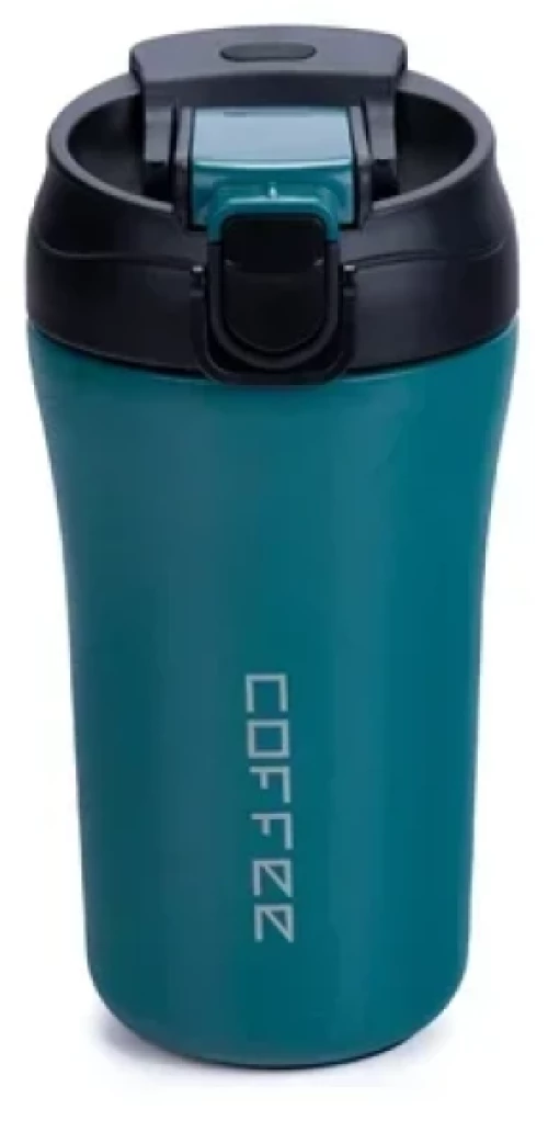 Θερμός / Ποτήρι Από Ανοξείδωτο Ατσάλι Με Καλαμάκι 400ml Πρασινο