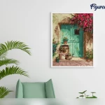 Figured’Art Καμβάς Ζωγραφικής με Αριθμούς – Green Door 40×50cm