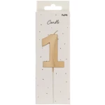 Κεράκι Γενεθλίων Candle Glamour Number 1 Gold Metallic
