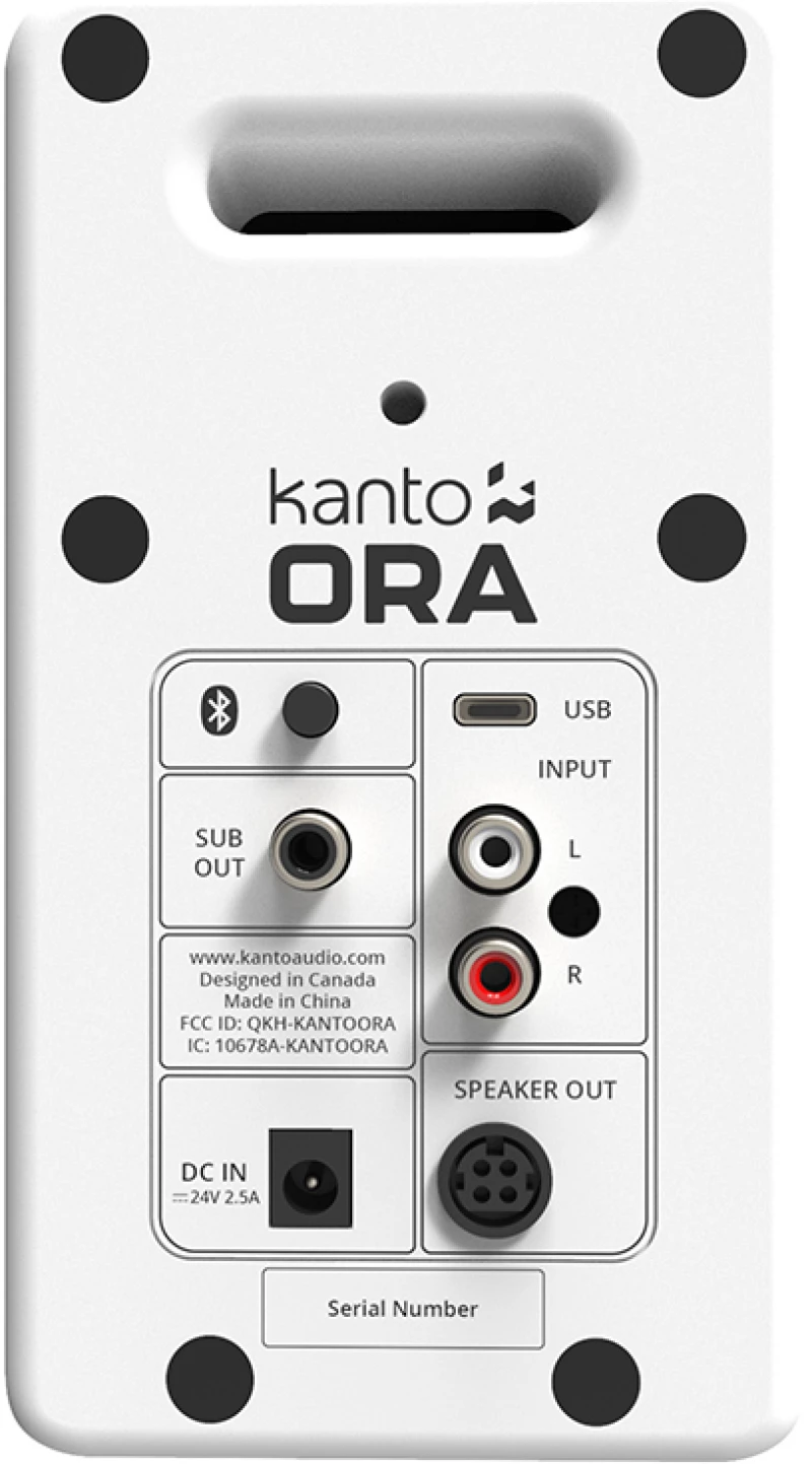 Kanto Audio ORA Matte White - Ζεύγος αυτοενισχυόμενων desktop monitors 3 ιντσών με Bluetooth