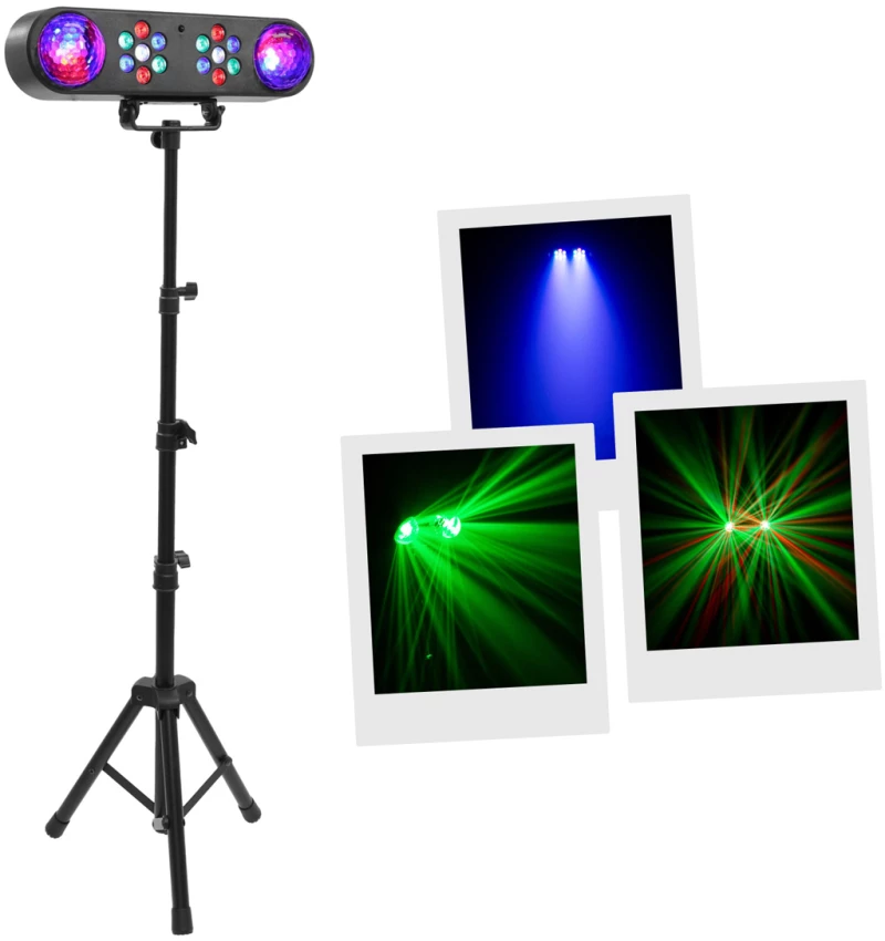 BoomToneDJ VGAS - Μπάρα πολυεφέ 2x RGB LED και 2x ColorBall