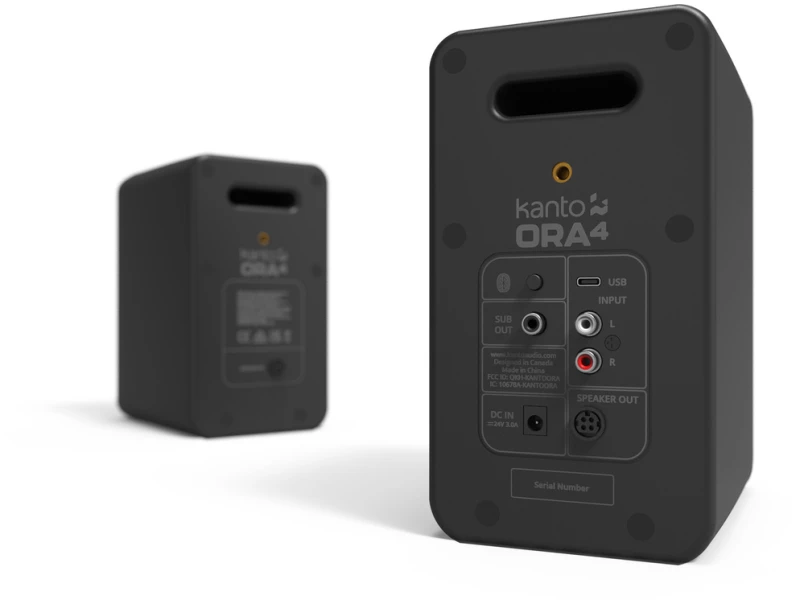 Kanto Audio ORA 4 Black - Ζεύγος αυτοενισχυόμενων desktop monitors 4 ιντσών με Bluetooth