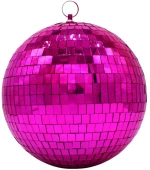 Disco χριστουγεννιάτικη μπάλα σε φούξια απόχρωση 20 εκ