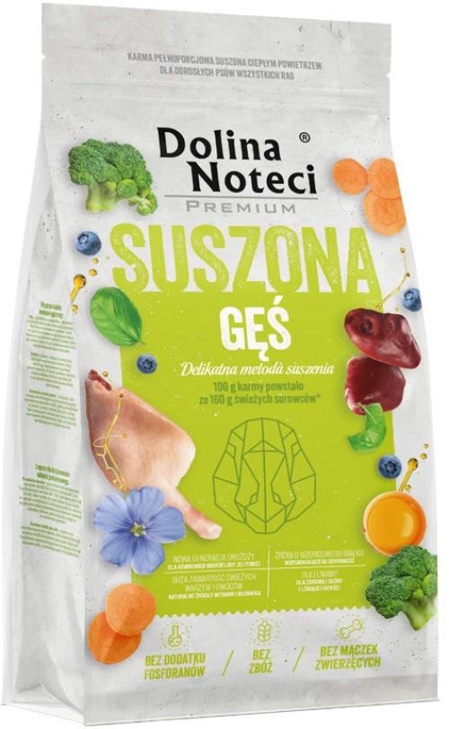 DOLINA NOTECI Premium Dried goose - dried food for dogs - 9kg