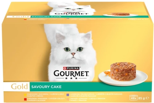 PURINA Gourmet Gold Savoury cake - wet cat food - 48x85g