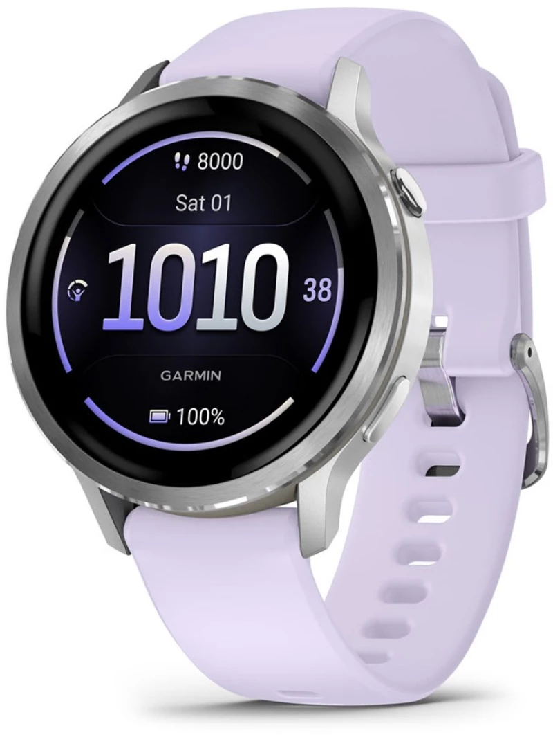 Garmin Venu 4 3.05 cm (1.2") AMOLED 41 mm Digital 390 x 390 pixels Touchscreen Silver Wi-Fi GPS (satellite)