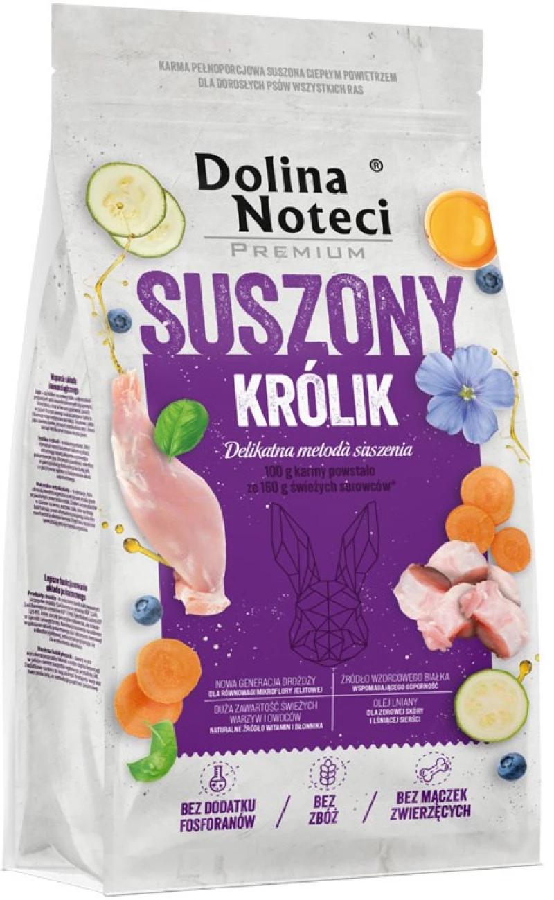 DOLINA NOTECI Premium Dried Rabbit - dried food for dogs - 9kg