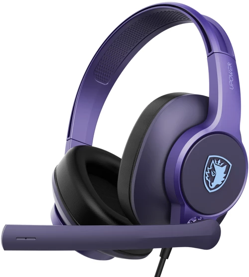 SADES gaming headset UPOWER, 3.5mm σύνδεση, 40mm, μωβ