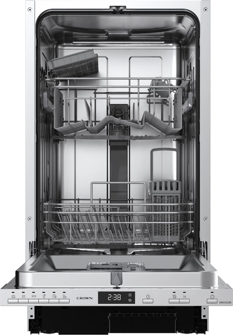 Crown DWC4522BI Εντοιχιζόμενο πλυντήριο πιάτων για 10 σερβίτσια , E , Π44,5 εκ.