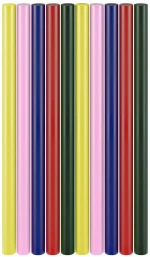 GOOBAY ράβδοι σιλικόνης 77856, Φ11mm x 200mm, διάφορα χρώματα, 10τμχ