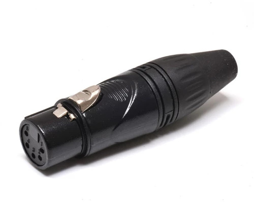 Onsei ON-DP1 - Θηλυκό μεταλλικό βύσμα XLR 5-Pin μαύρο