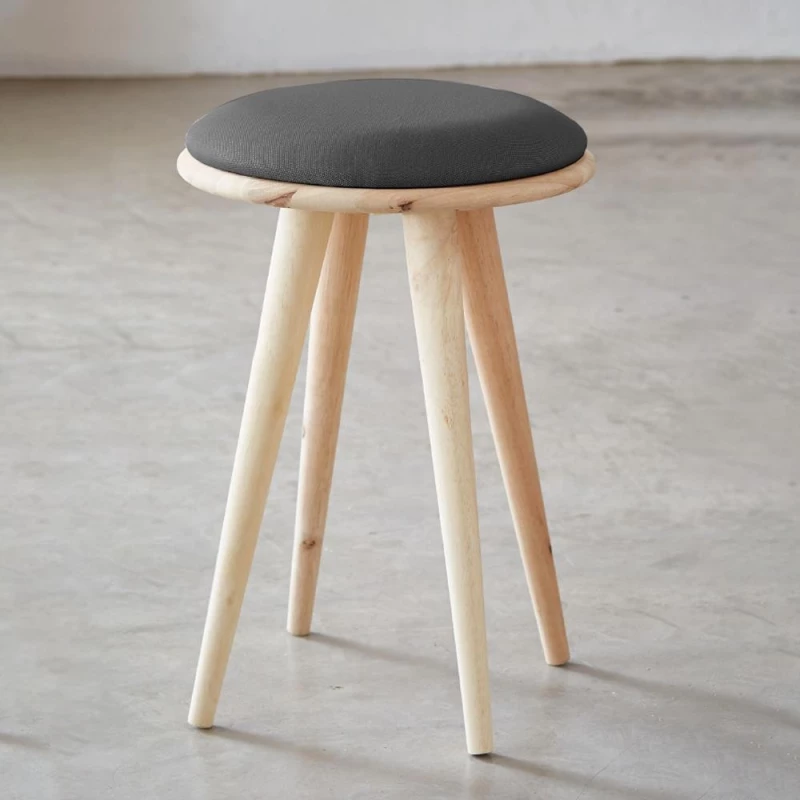 Σκαμπό Nextdeco Natural μασίφ ξύλο Υ51,5xØ34,5εκ. -  11721-08