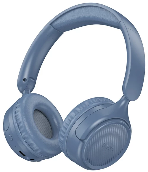 Hoco W66 Ασύρματα/Ενσύρματα Over Ear Ακουστικά Μπλε