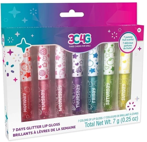 MAKE IT REAL 3C 4G 7 DAYS GLITTER LIP GLOSS 32365