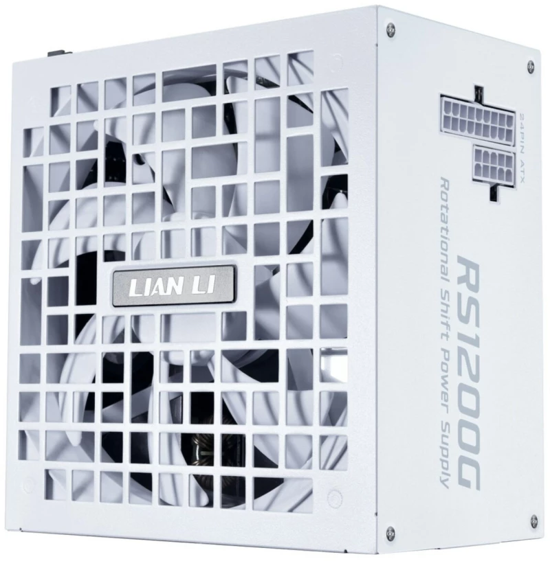 Lian Li RS1200G White - 1200 Watt 80+ Gold PSU - 12V-2x6 Colored Cable - RS Hub - Fully Modular