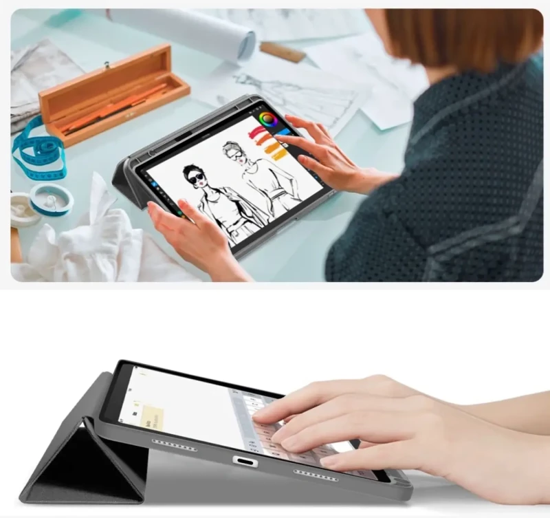 Tech-Protect SC Pen Canvas Case for iPad 10.9” 2022 / iPad 11” 2025 - Gray