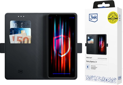 3mk Wallet Case for Sony Xperia 1 V - Black