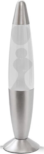 iTotal - Color-changing LED Lava Lamp - Silver Base and White Wax (XL2673) / Toys