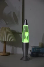 iTotal - Color-changing LED Lava Lamp - Silver Base and White Wax (XL2673) / Toys